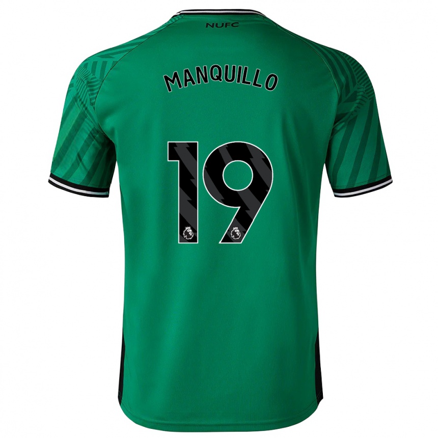 Kids Football Javier Manquillo #19 Green Away Jersey 2023/24 T-Shirt