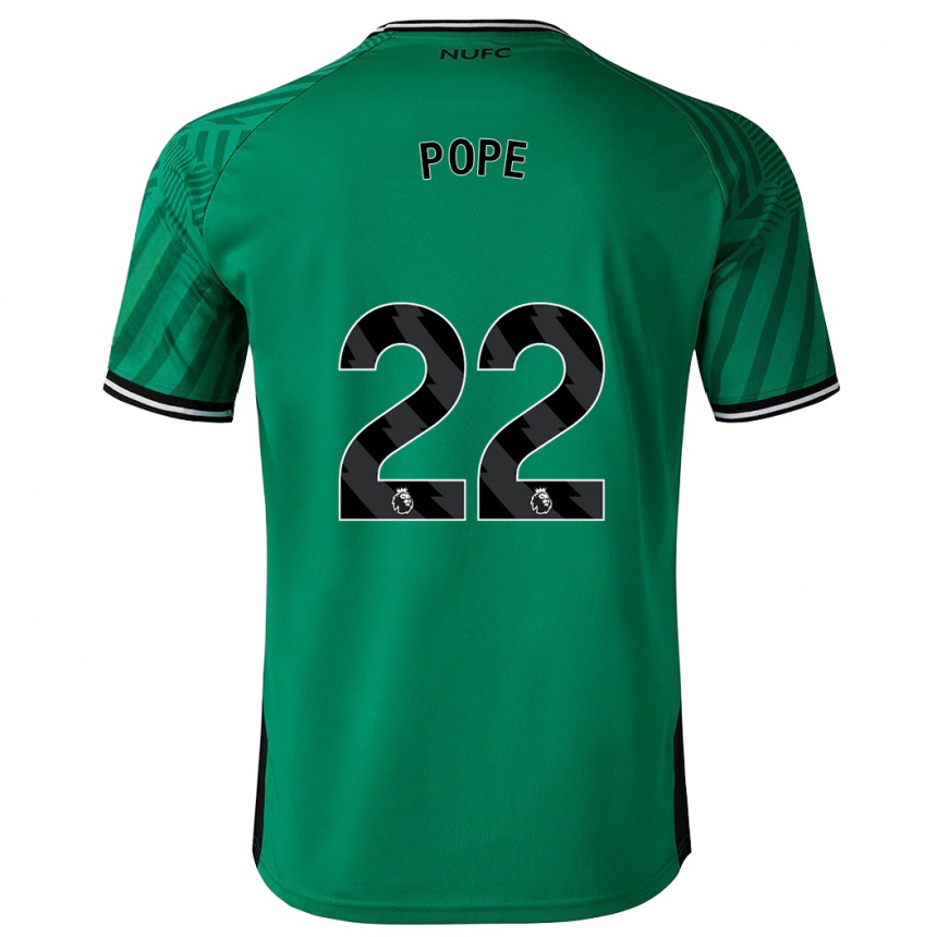 Kids Football Nick Pope #22 Green Away Jersey 2023/24 T-Shirt