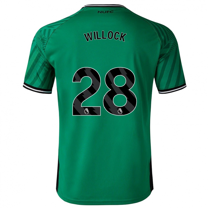 Kids Football Joe Willock #28 Green Away Jersey 2023/24 T-Shirt