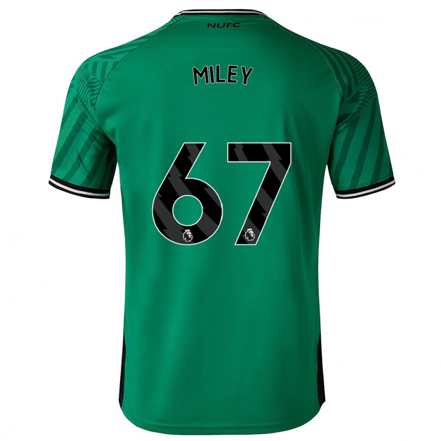 Kids Football Lewis Miley #67 Green Away Jersey 2023/24 T-Shirt