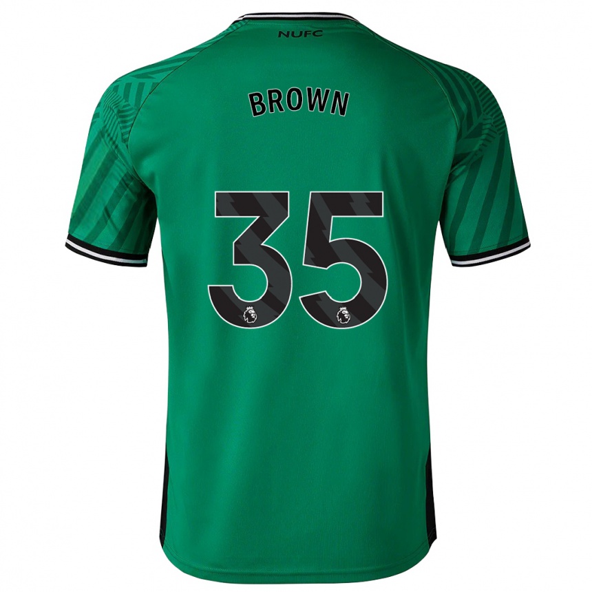 Kids Football Will Brown #35 Green Away Jersey 2023/24 T-Shirt