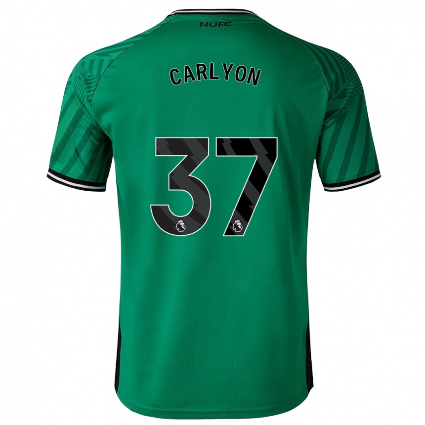 Kids Football Nathan Carlyon #37 Green Away Jersey 2023/24 T-Shirt