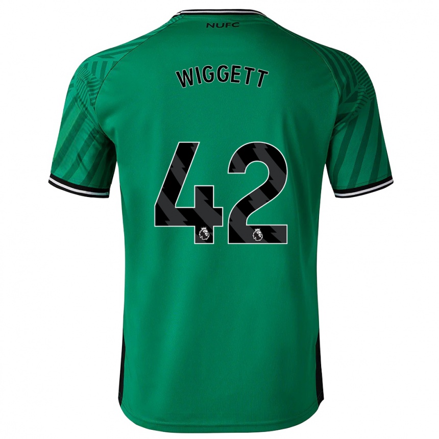 Kids Football Charlie Wiggett #42 Green Away Jersey 2023/24 T-Shirt