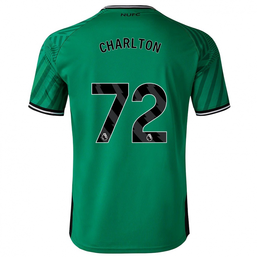 Kids Football Dylan Charlton #72 Green Away Jersey 2023/24 T-Shirt