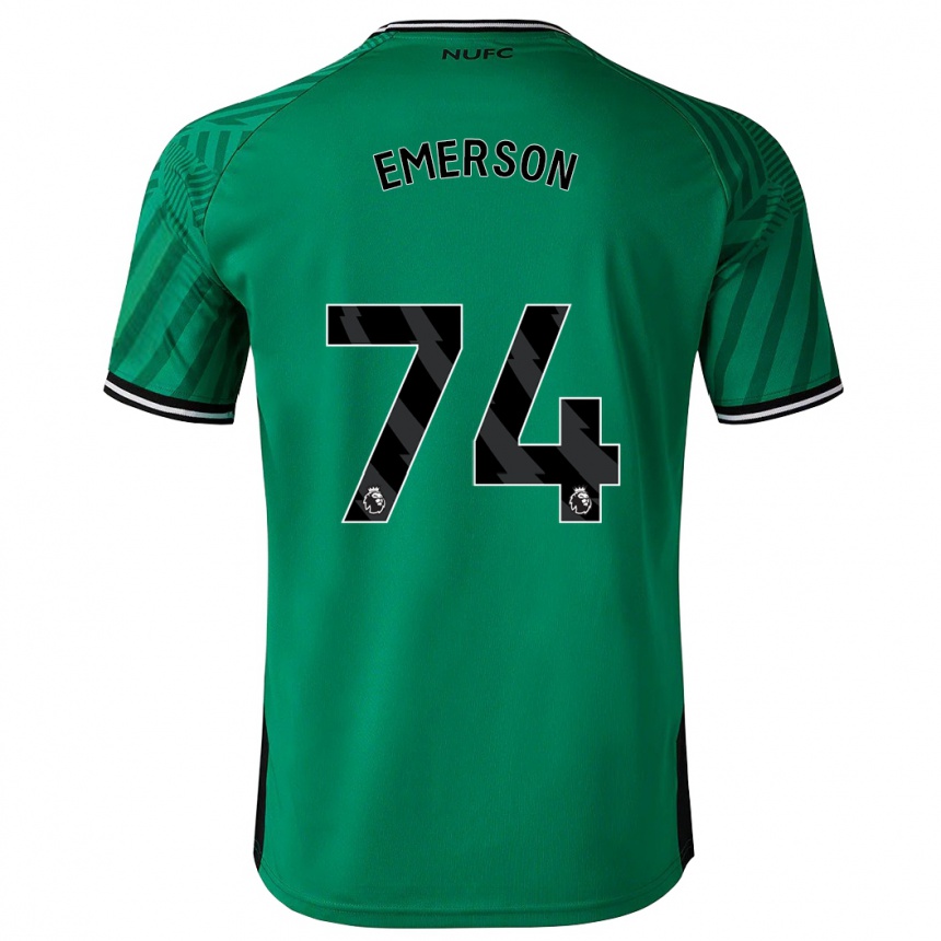 Kids Football Johnny Emerson #74 Green Away Jersey 2023/24 T-Shirt