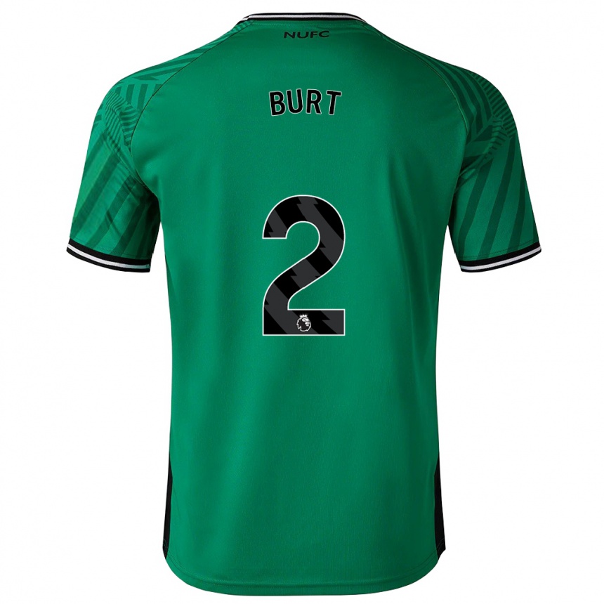 Kids Football Daisy Burt #2 Green Away Jersey 2023/24 T-Shirt