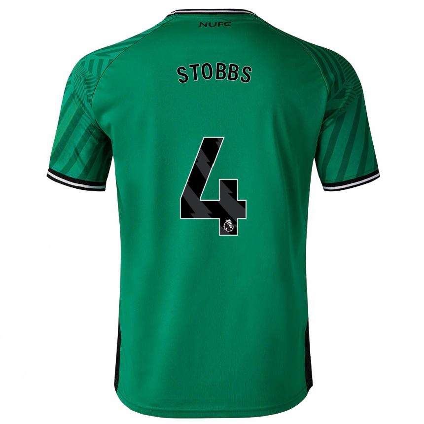 Kids Football Amber-Keegan Stobbs #4 Green Away Jersey 2023/24 T-Shirt