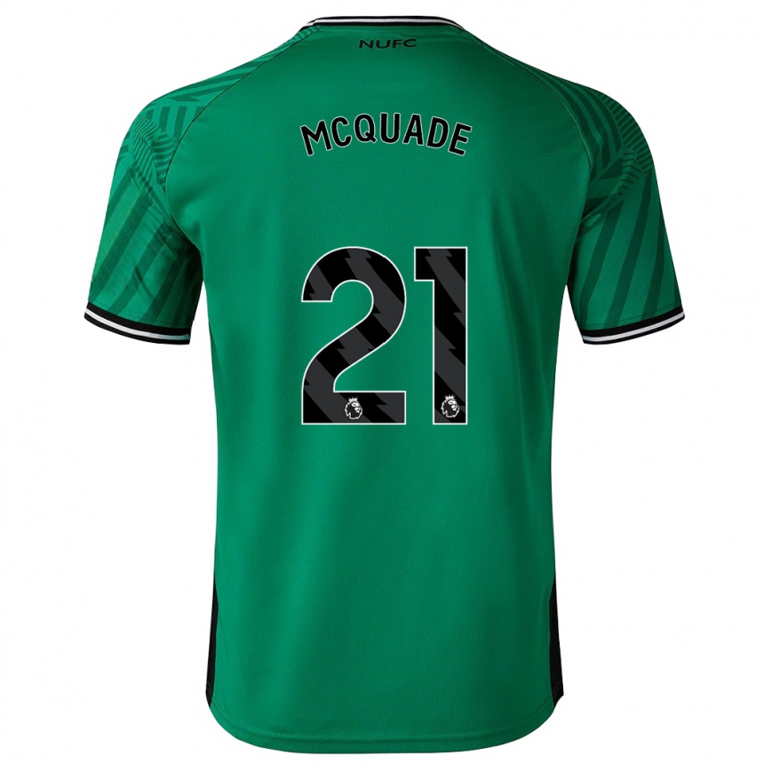 Kids Football Jasmine Mcquade #21 Green Away Jersey 2023/24 T-Shirt