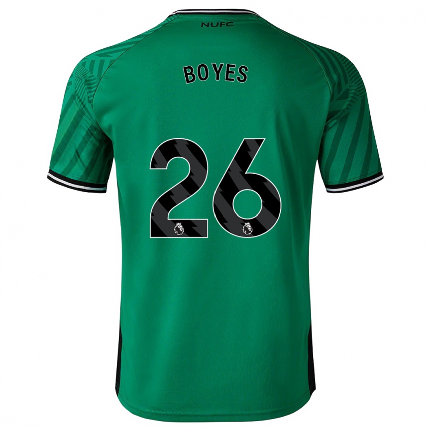 Kids Football Grace Boyes #26 Green Away Jersey 2023/24 T-Shirt