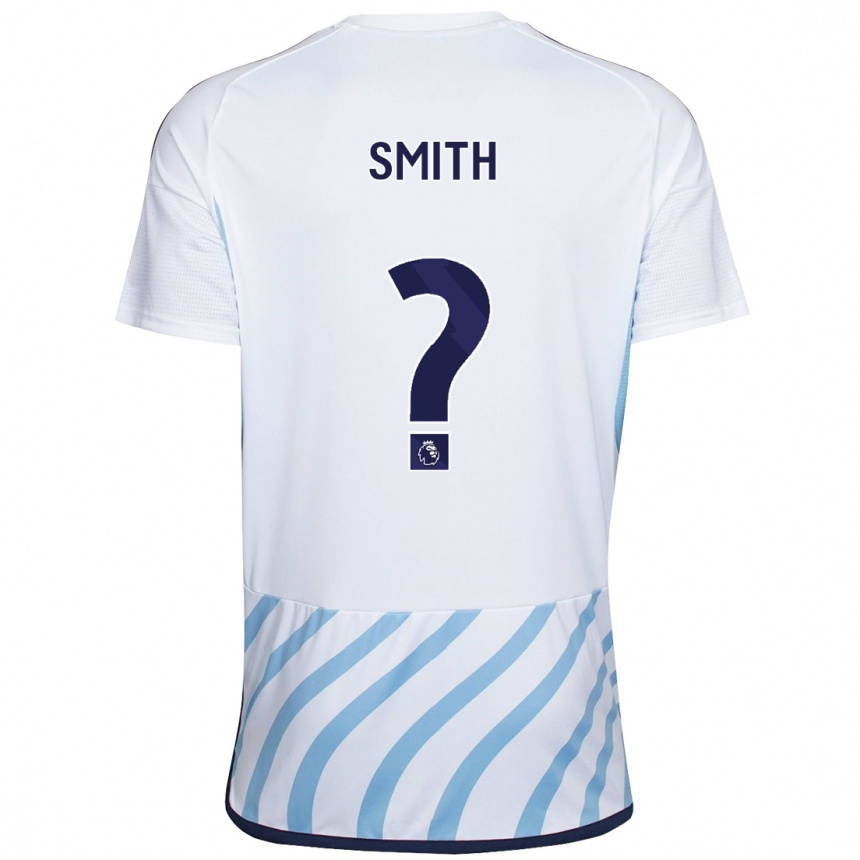 Kids Football Fuad Smith #0 White Blue Away Jersey 2023/24 T-Shirt