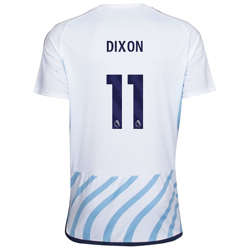 Kids Football Chloe Dixon #11 White Blue Away Jersey 2023/24 T-Shirt