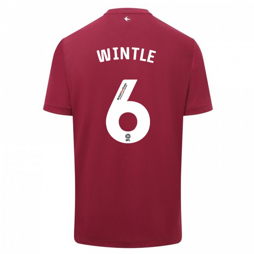 Kids Football Ryan Wintle #6 Red Away Jersey 2023/24 T-Shirt