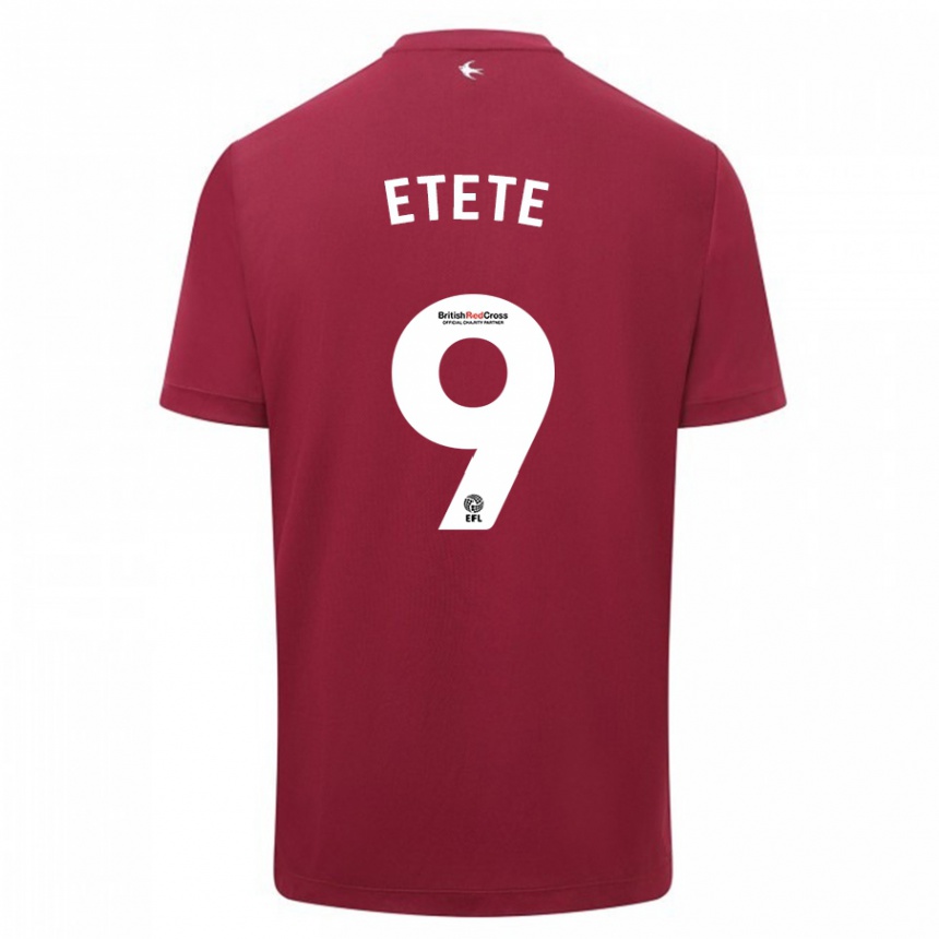 Kids Football Kion Etete #9 Red Away Jersey 2023/24 T-Shirt