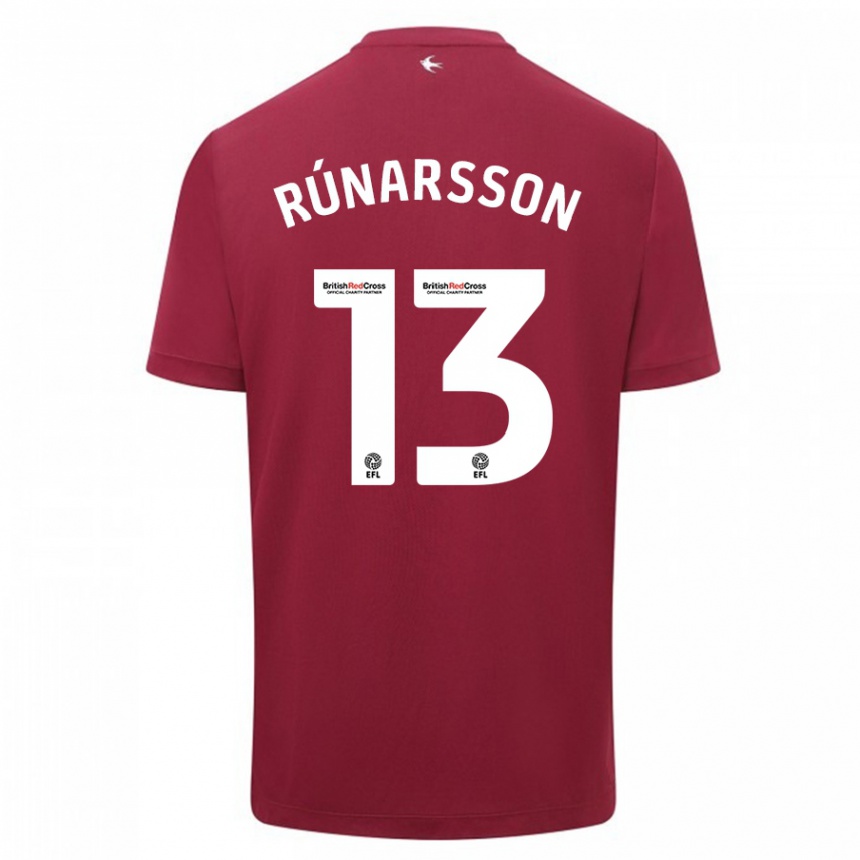 Kids Football Runar Alex Runarsson #13 Red Away Jersey 2023/24 T-Shirt