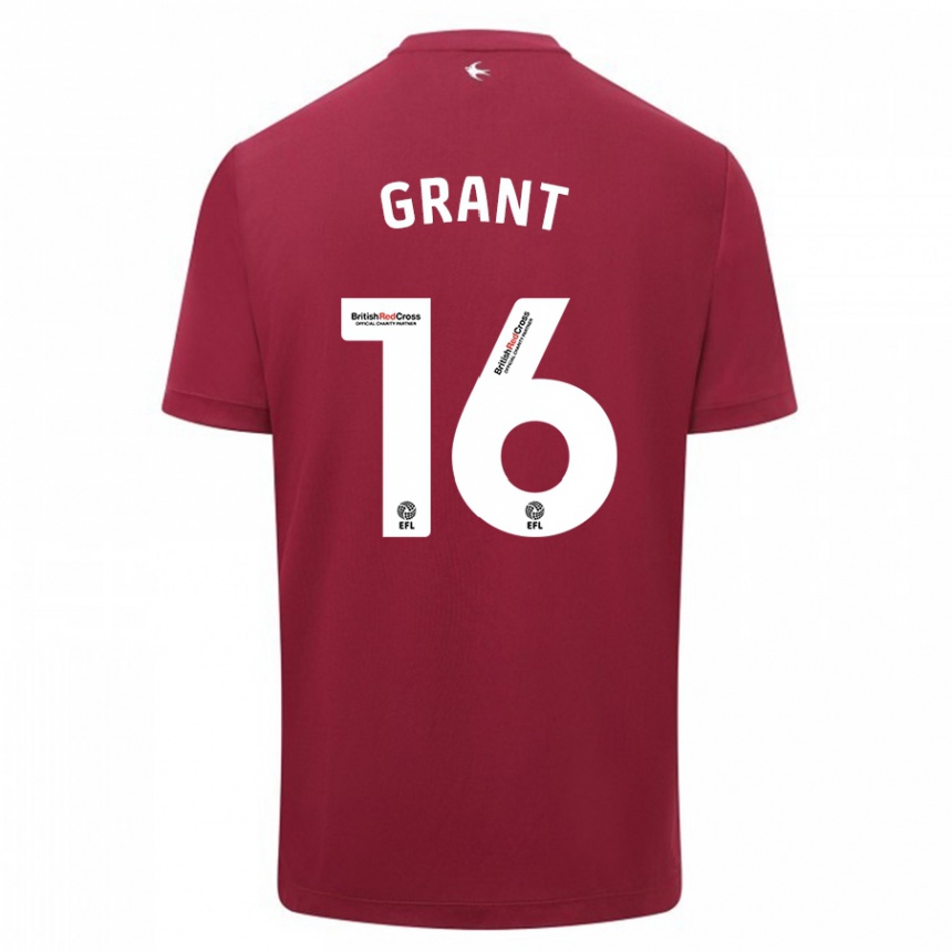 Kids Football Karlan Grant #16 Red Away Jersey 2023/24 T-Shirt