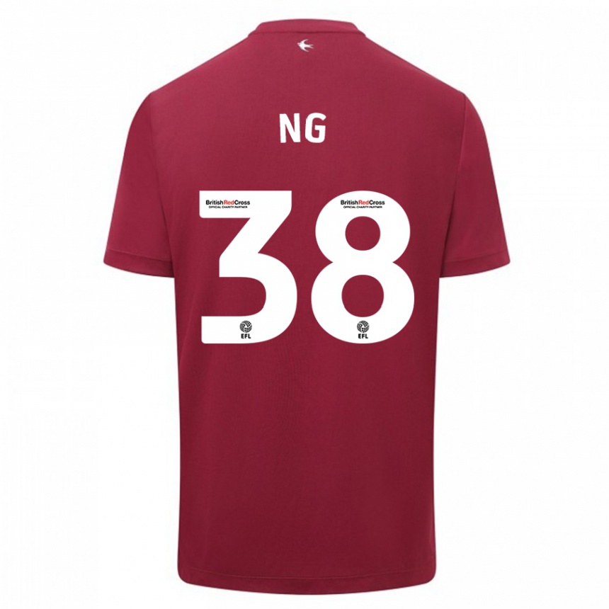 Kids Football Perry Ng #38 Red Away Jersey 2023/24 T-Shirt