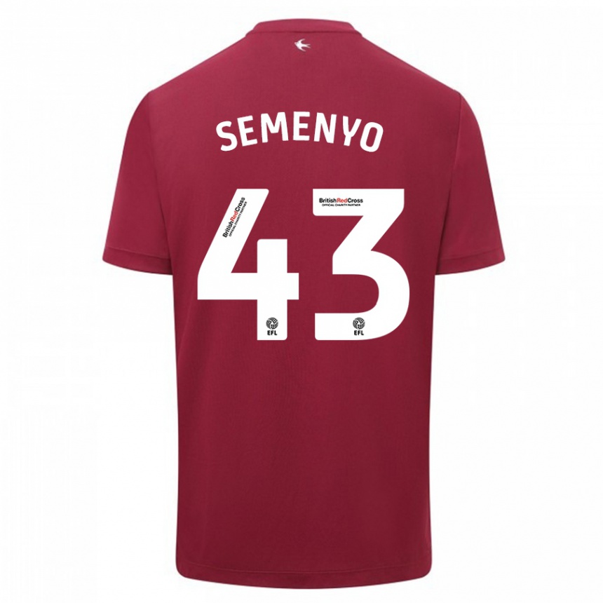 Kids Football Jai Semenyo #43 Red Away Jersey 2023/24 T-Shirt