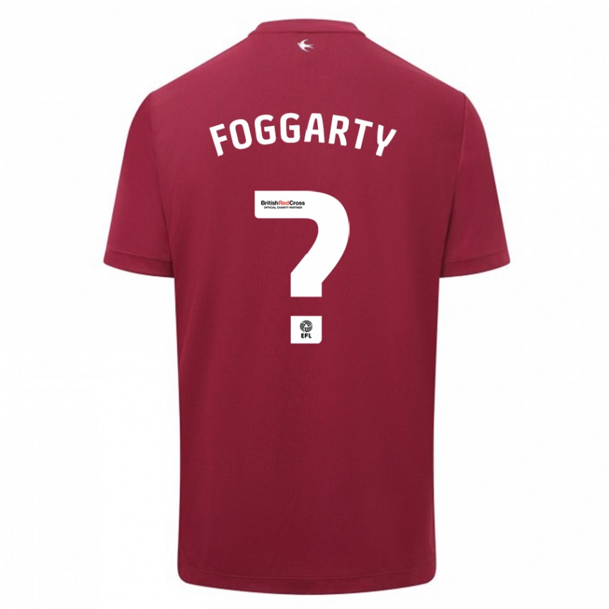 Kids Football Corey Foggarty #0 Red Away Jersey 2023/24 T-Shirt