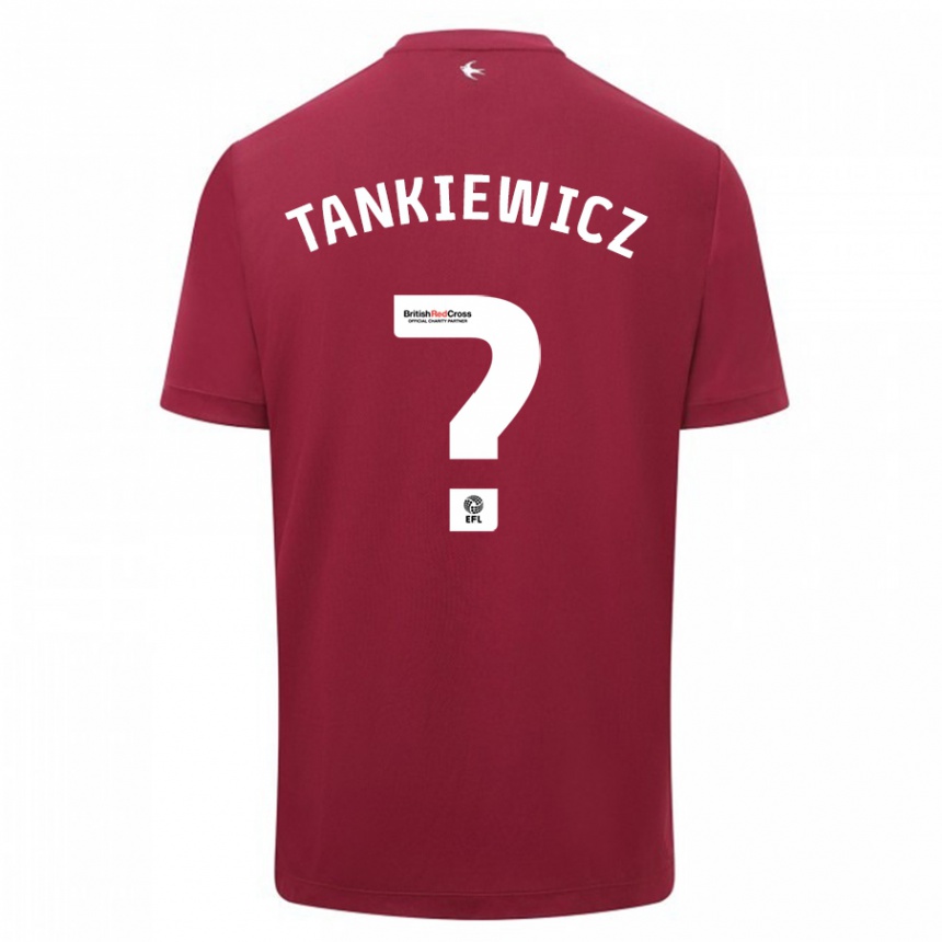 Kids Football Rob Tankiewicz #0 Red Away Jersey 2023/24 T-Shirt