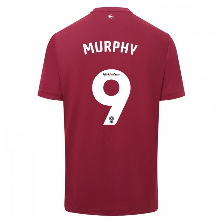 Kids Football Alana Murphy #9 Red Away Jersey 2023/24 T-Shirt