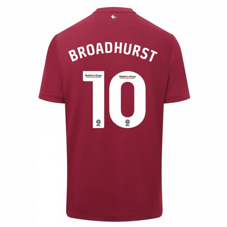 Kids Football Danielle Broadhurst #10 Red Away Jersey 2023/24 T-Shirt