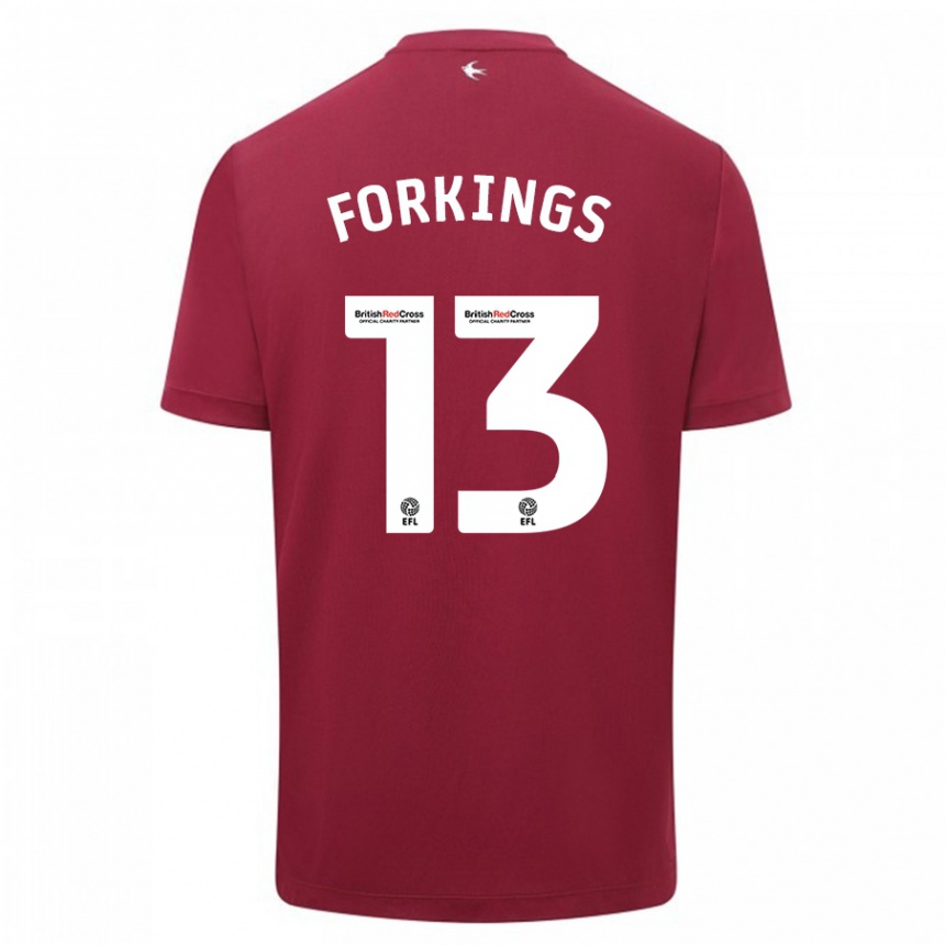 Kids Football Amelia Forkings #13 Red Away Jersey 2023/24 T-Shirt