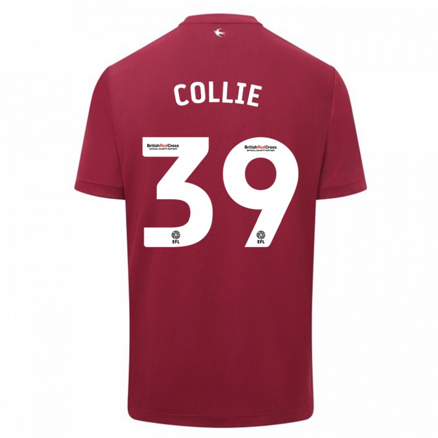 Kids Football Eliza Collie #39 Red Away Jersey 2023/24 T-Shirt