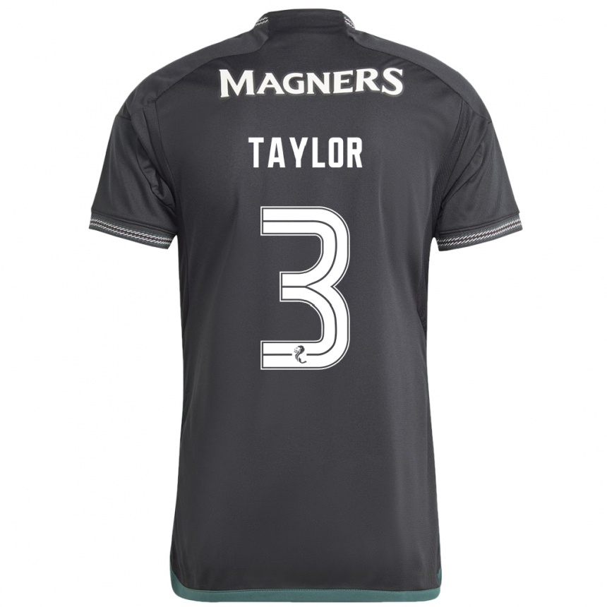 Kids Football Greg Taylor #3 Black Away Jersey 2023/24 T-Shirt