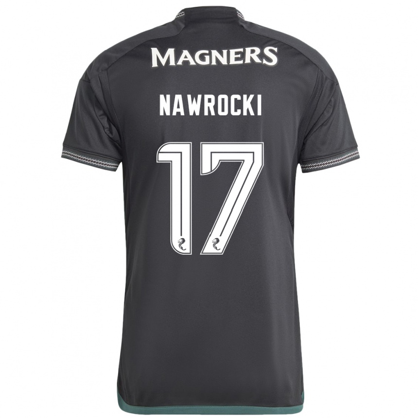 Kids Football Maik Nawrocki #17 Black Away Jersey 2023/24 T-Shirt