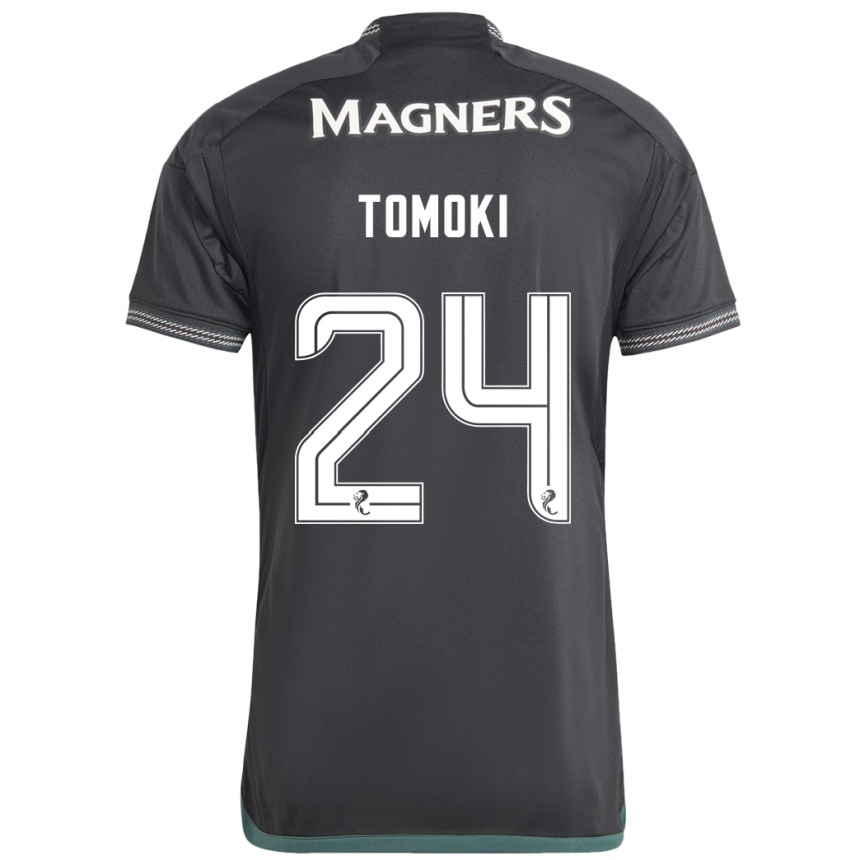 Kids Football Tomoki Iwata #24 Black Away Jersey 2023/24 T-Shirt