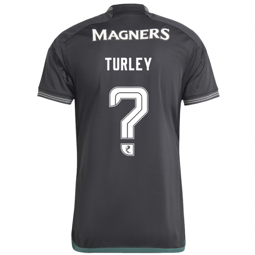 Kids Football Francis Turley #0 Black Away Jersey 2023/24 T-Shirt