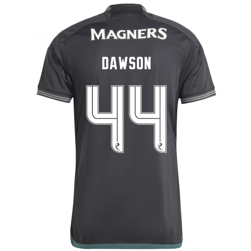 Kids Football Joey Dawson #44 Black Away Jersey 2023/24 T-Shirt