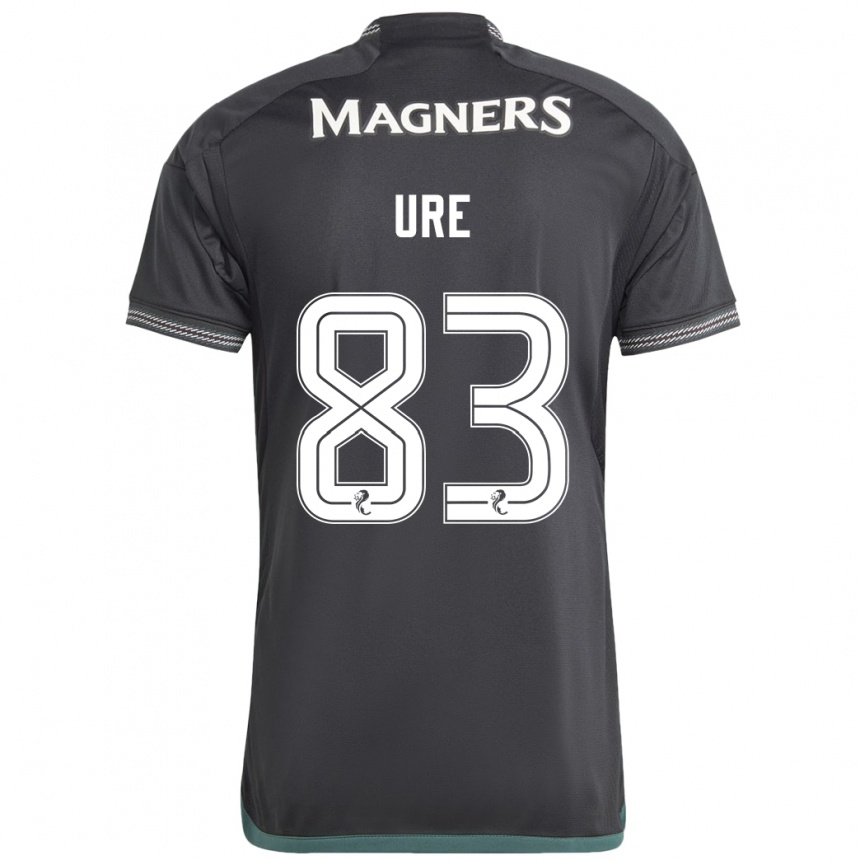 Kids Football Kyle Ure #83 Black Away Jersey 2023/24 T-Shirt