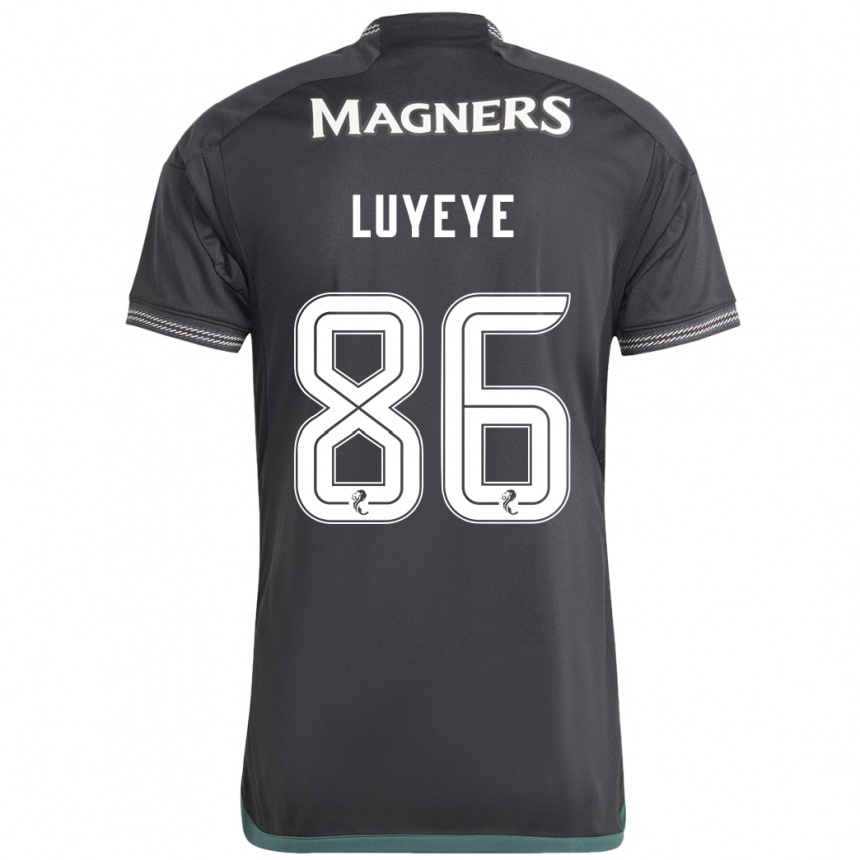 Kids Football Benny-Jackson Luyeye #86 Black Away Jersey 2023/24 T-Shirt