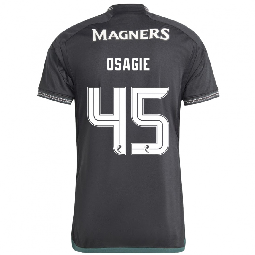 Kids Football Justin Osagie #45 Black Away Jersey 2023/24 T-Shirt