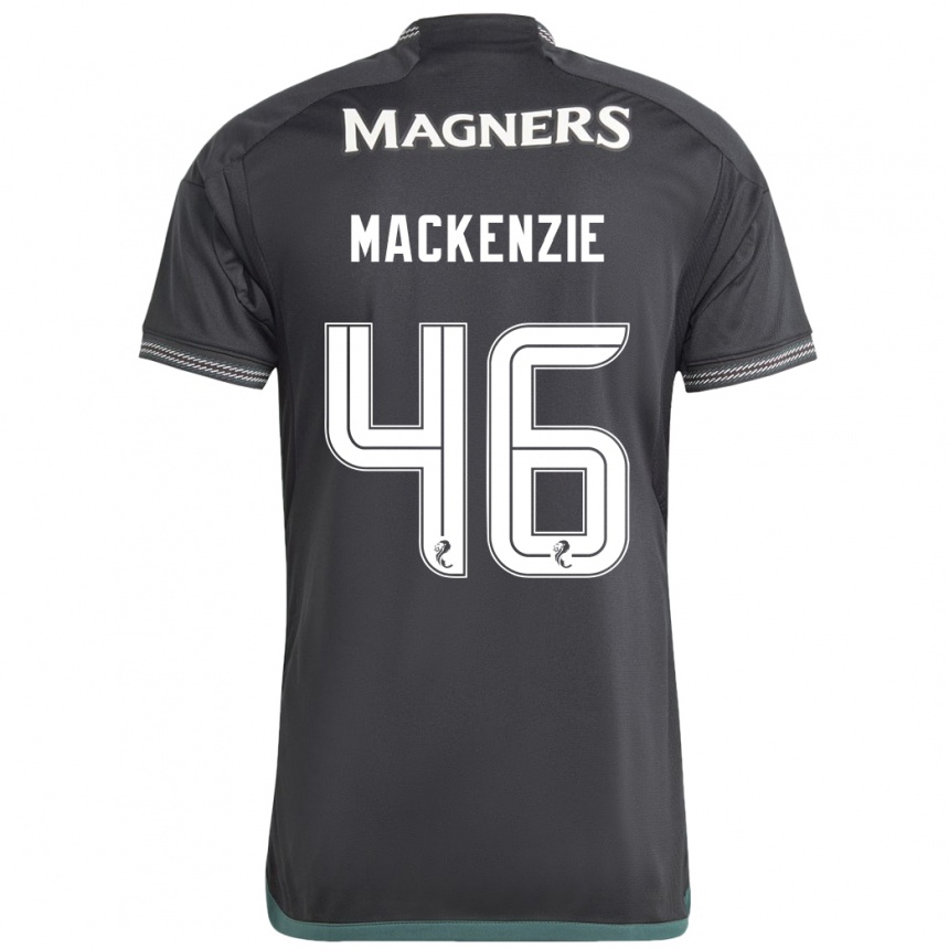 Kids Football Magnus Mackenzie #46 Black Away Jersey 2023/24 T-Shirt