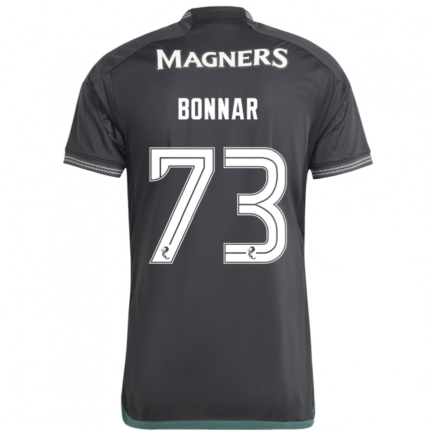 Kids Football Jude Bonnar #73 Black Away Jersey 2023/24 T-Shirt