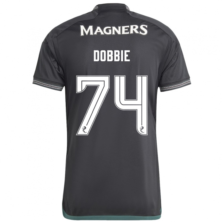 Kids Football Lewis Dobbie #74 Black Away Jersey 2023/24 T-Shirt