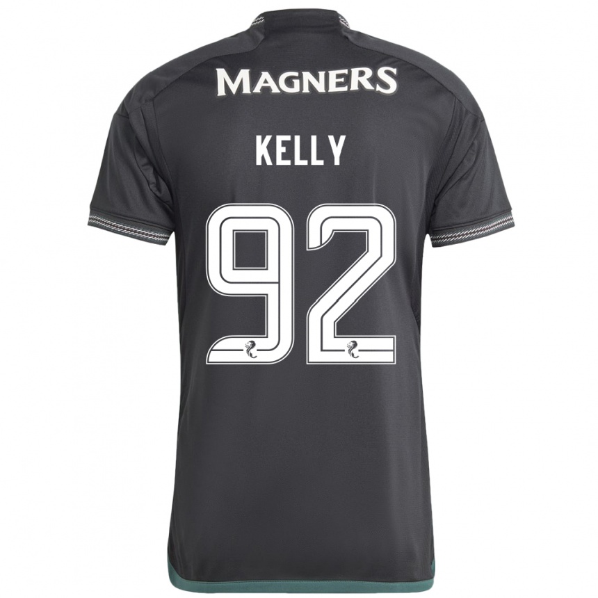 Kids Football Daniel Kelly #92 Black Away Jersey 2023/24 T-Shirt