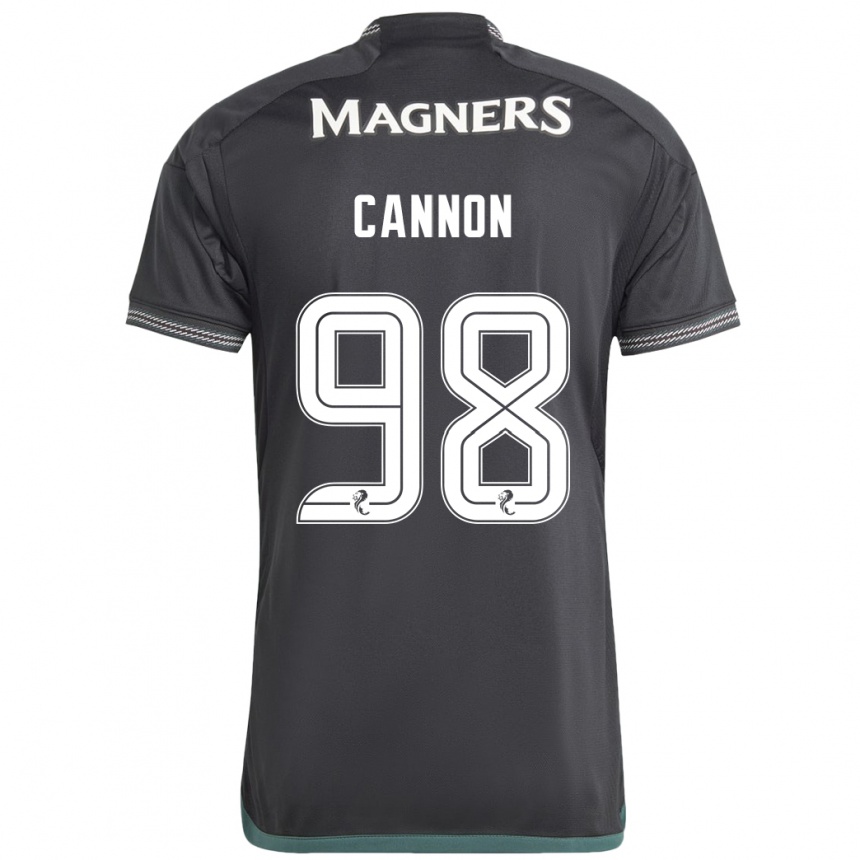 Kids Football Aidan Cannon #98 Black Away Jersey 2023/24 T-Shirt