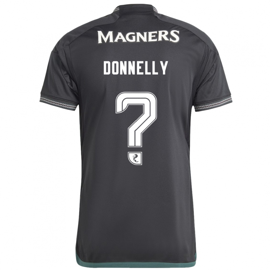 Kids Football Jacob Donnelly #0 Black Away Jersey 2023/24 T-Shirt