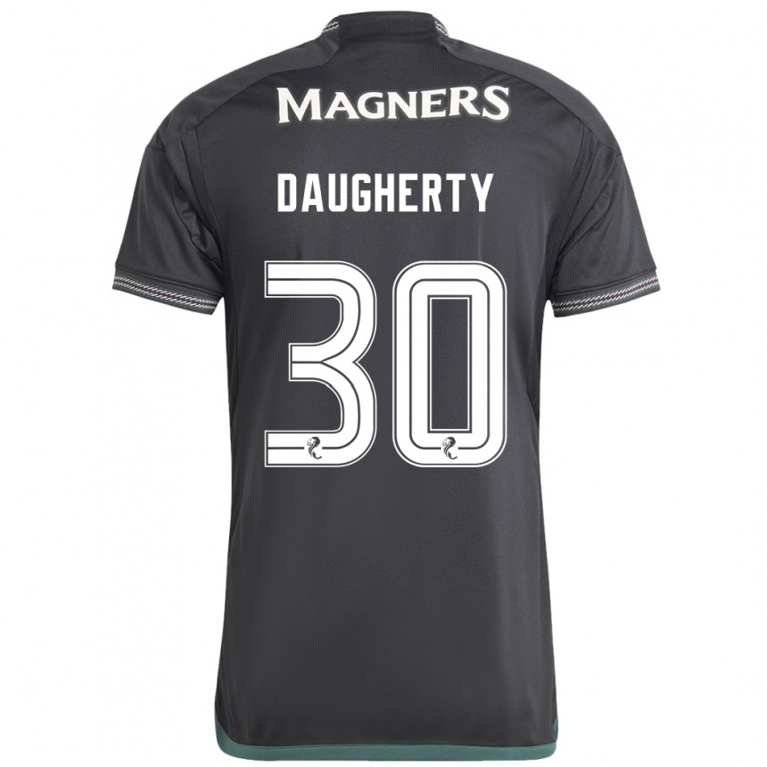 Kids Football Kelsey Daugherty #30 Black Away Jersey 2023/24 T-Shirt