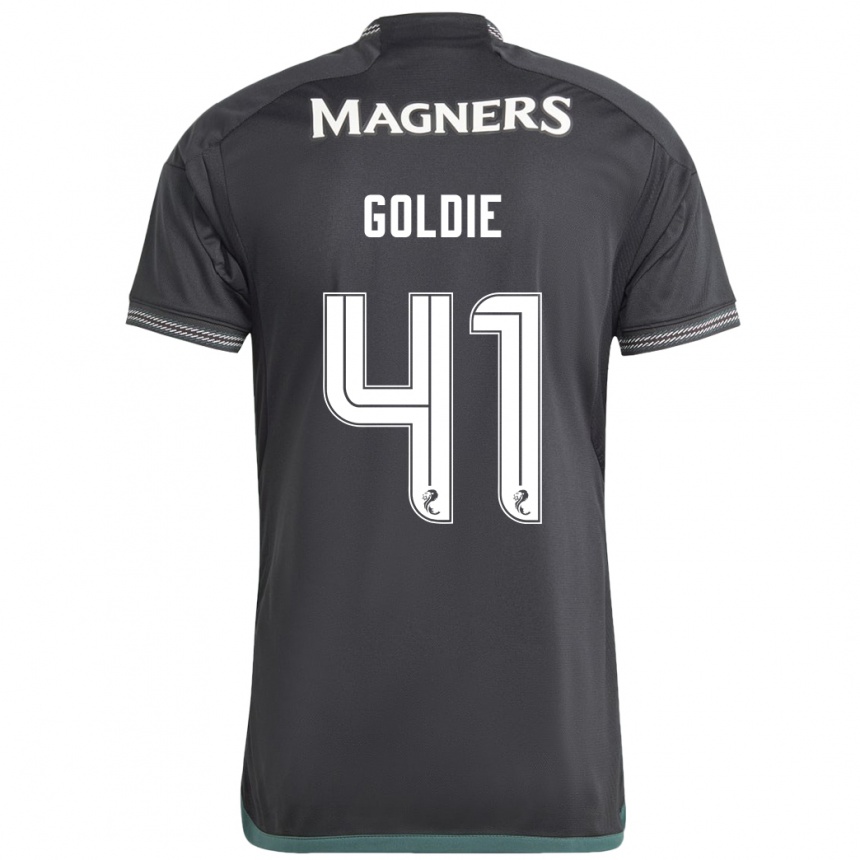 Kids Football Clare Goldie #41 Black Away Jersey 2023/24 T-Shirt