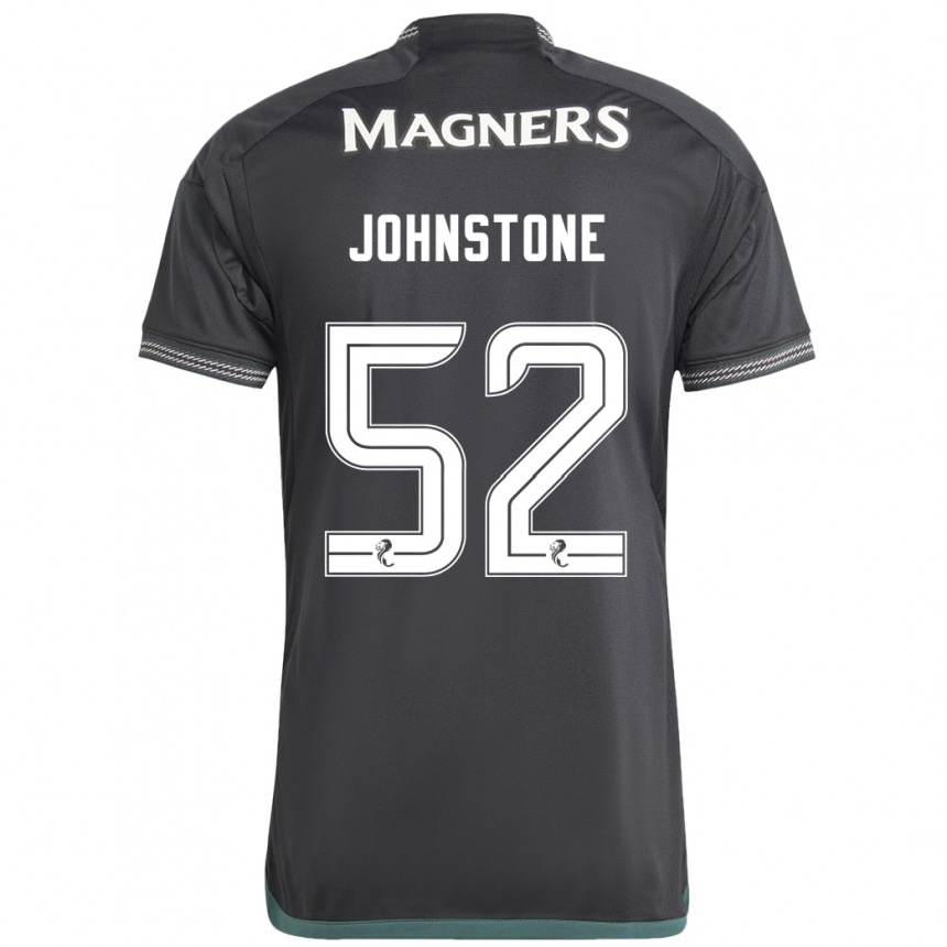 Kids Football Rachael Johnstone #52 Black Away Jersey 2023/24 T-Shirt