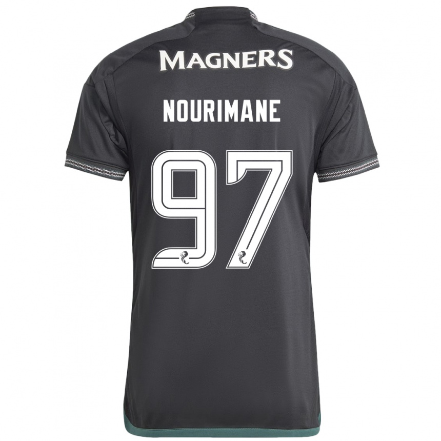 Kids Football Addi Nourimane #97 Black Away Jersey 2023/24 T-Shirt