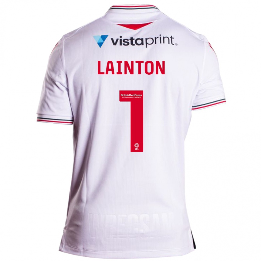 Kids Football Rob Lainton #1 White Away Jersey 2023/24 T-Shirt