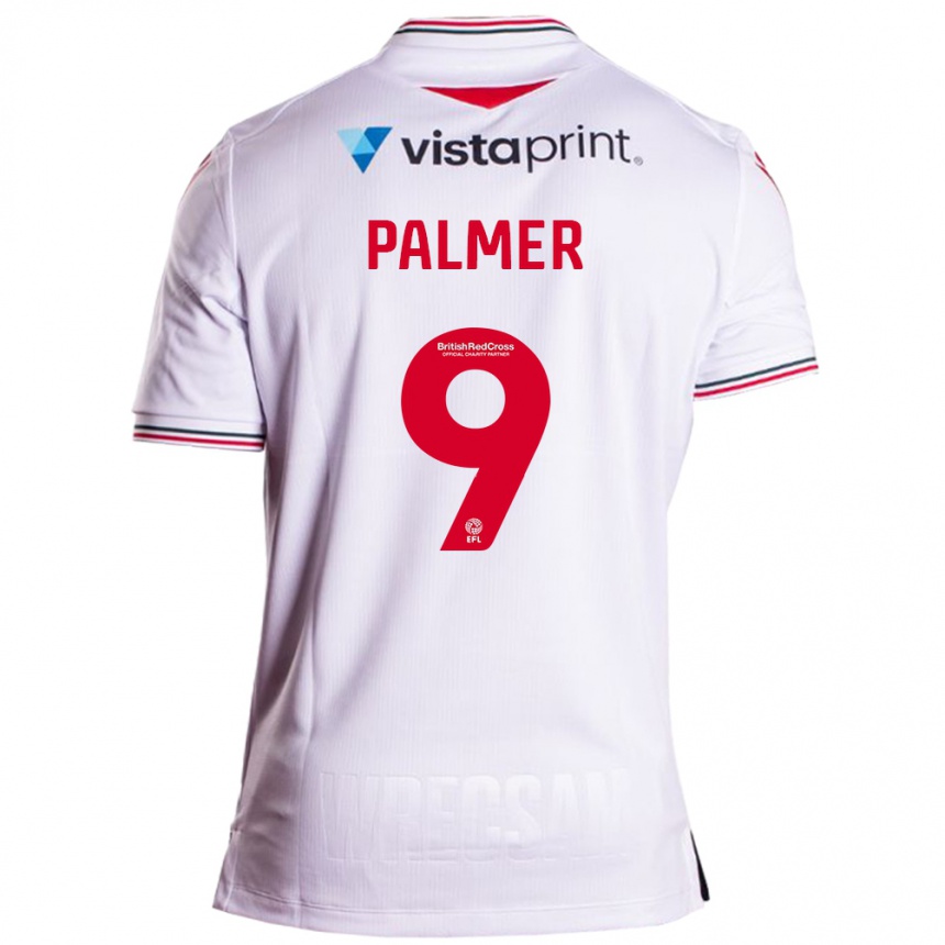 Kids Football Ollie Palmer #9 White Away Jersey 2023/24 T-Shirt