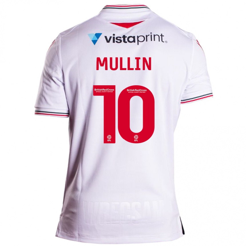 Kids Football Paul Mullin #10 White Away Jersey 2023/24 T-Shirt