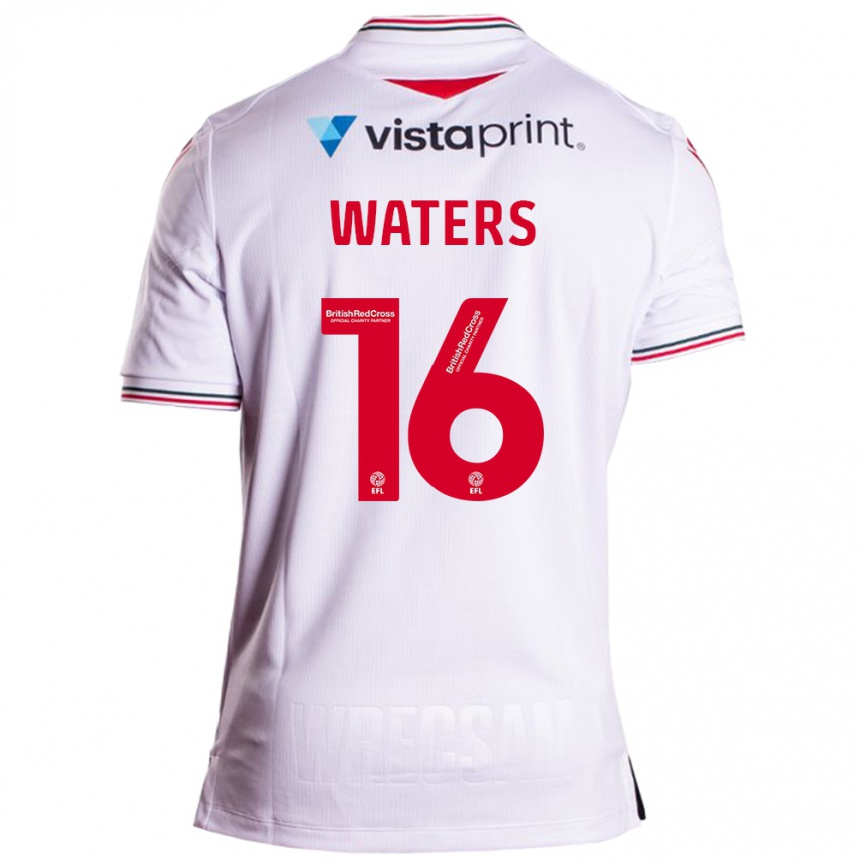 Kids Football Billy Waters #16 White Away Jersey 2023/24 T-Shirt