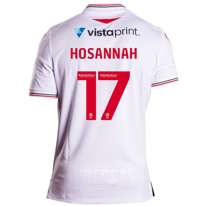 Kids Football Bryce Hosannah #17 White Away Jersey 2023/24 T-Shirt